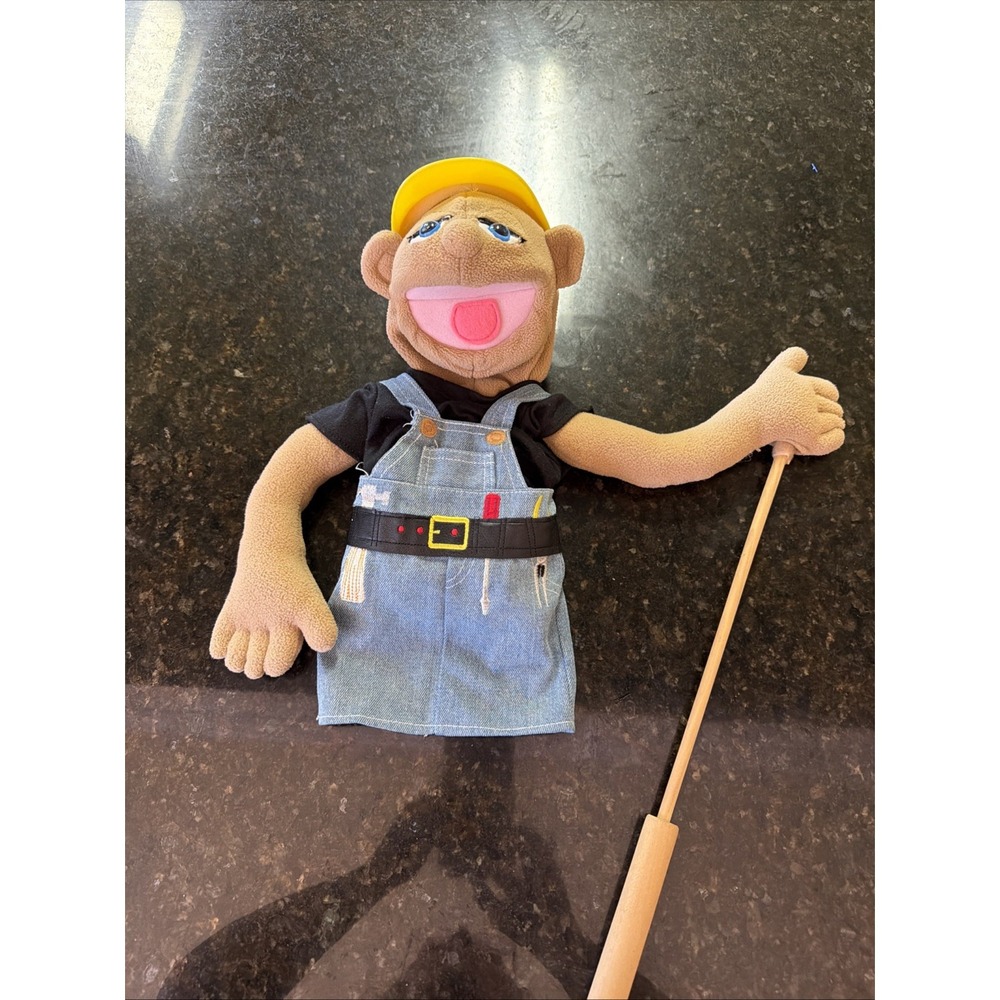 Rare Melissa & Doug Construction Worker Puppet Harry I Beamer Brooklyn Guy SML